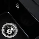 Кухонна мийка Platinum 4050 KORRADO матова Чорна, фото 3