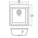 Кухонна мийка Platinum 4150 SOKIL матова Чорний металік, фото 4