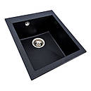 Кухонна мийка Platinum 4150 SOKIL матова Чорний металік, фото 2