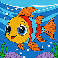 Картина за номерами для дітей "Мрійлива рибка" 25х25см