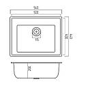 Кухонна мийка Platinum 5444 OASIS матова Чорний металік, фото 5