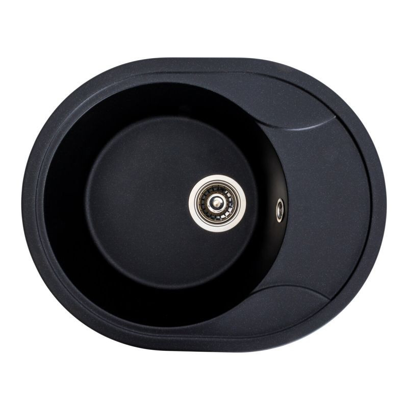 Кухонна мийка Platinum 5847 ONYX матова Чорний металік, фото 1
