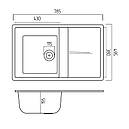 Кухонна мийка Platinum 7950 Selena матова Антрацит, фото 5
