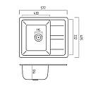 Кухонна мийка Platinum 5851 ARIA матова Сафарі, фото 4