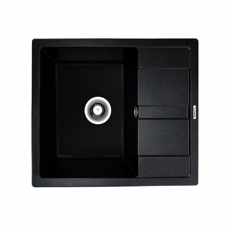 Кухонна мийка Platinum 5851 ARIA матова Чорний металік, фото 1