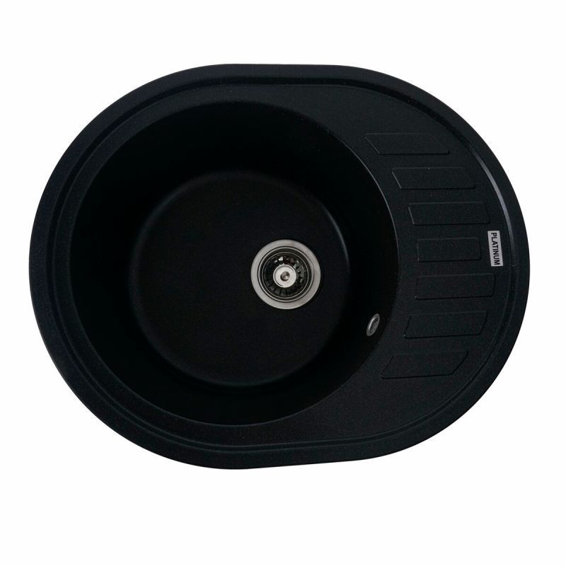 Кухонна мийка Platinum 6250 SOUL матова Чорний металік, фото 1