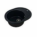 Кухонна мийка Platinum 6250 SOUL матова Чорний металік, фото 2