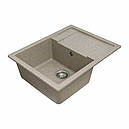 Кухонна мийка Platinum 6550 INTENSO матова Карамель, фото 2