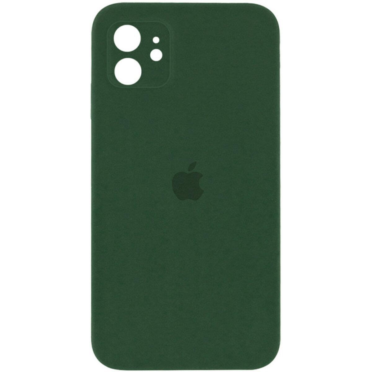 Чохол для iPhone 12 Silicone Full Case Camera Protect, Atrovirens