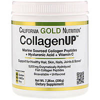 Коллаген Пептиды UP без ароматизаторов California Gold Nutrition Collagen 7,26 унц. (206 г) BK, код: 1845071