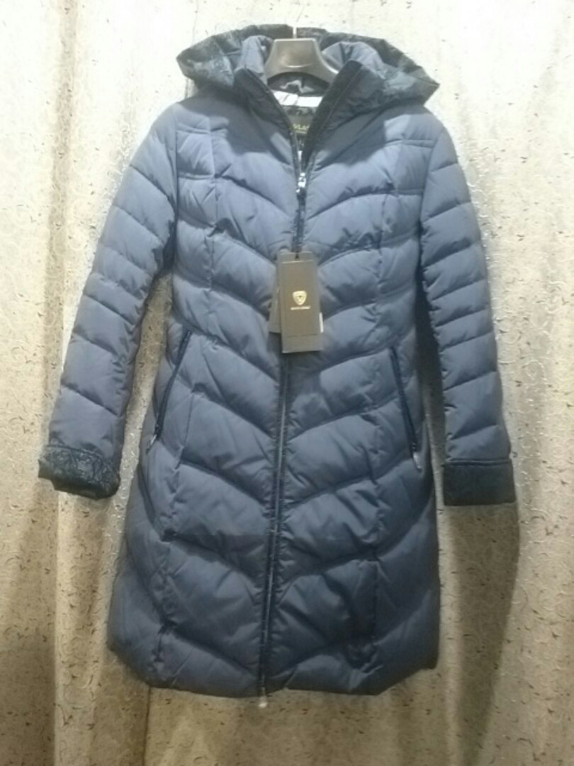 Синє зимове жіноче пальто Vlasta ,50 р,(VLCB-V515)