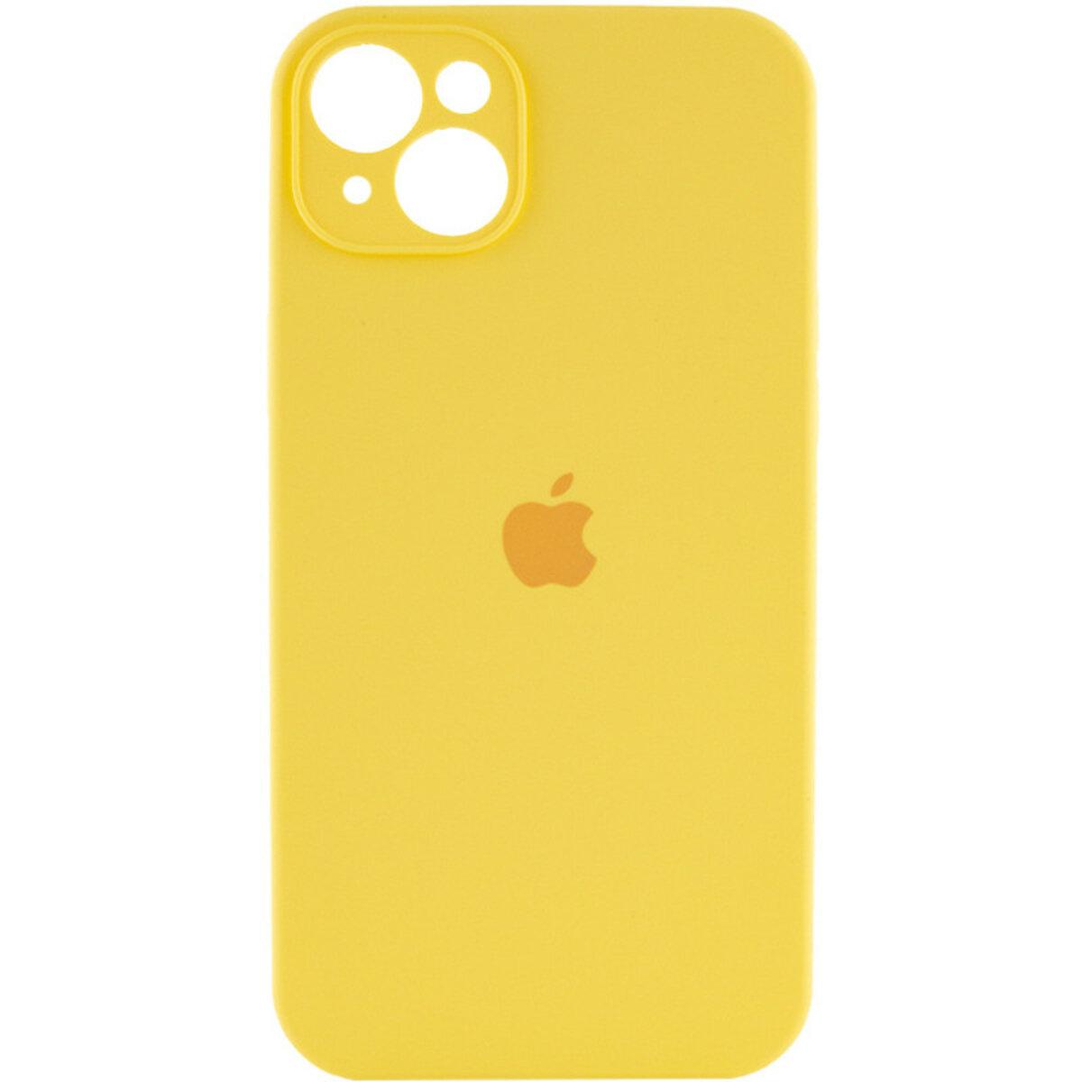 Чохол для iPhone 14 Silicone Full Case AA Camera Protect, Sunny Yellow