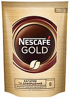 ОРИГІНАЛ! Кава розчинна Nescafe Gold 280г (розчинна кава з додаванням меленої)