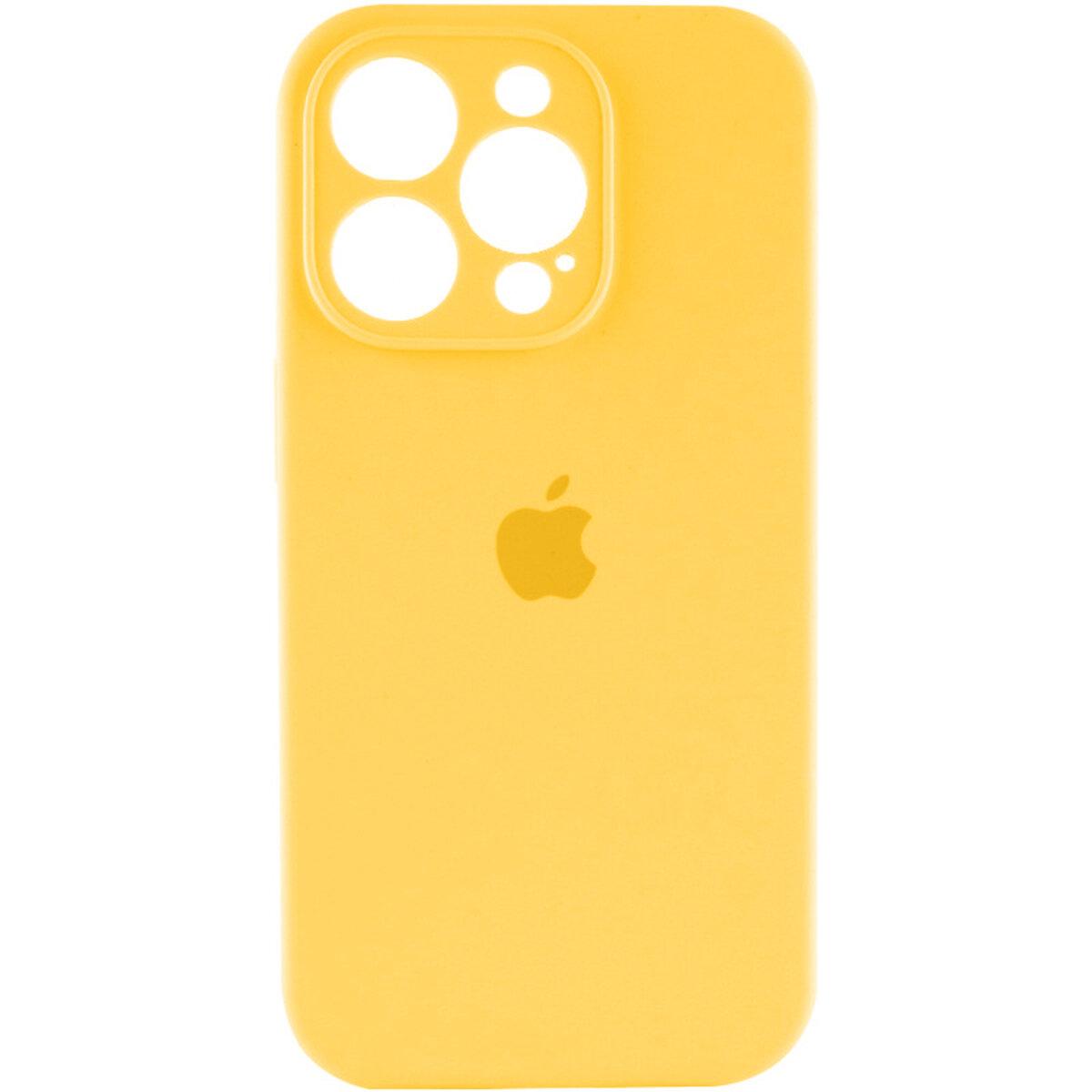 Чохол для iPhone 13 Pro Max Silicone Full Case AA Camera Protect, Sunny Yellow