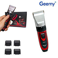 Машинка для стрижки волос Geemy GM-550, триммер для бритья бороды, бoдигpуммep на аккумуляторе (ЮА)