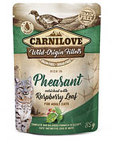 Влажный корм для котов Carnilove pouch 85 г - фазан и листья малины