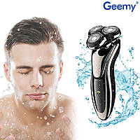 Электробритва мужская Geemy GM-7719 сухая роторная бритва для лица, универсальный триммер для бритья (ЮА)