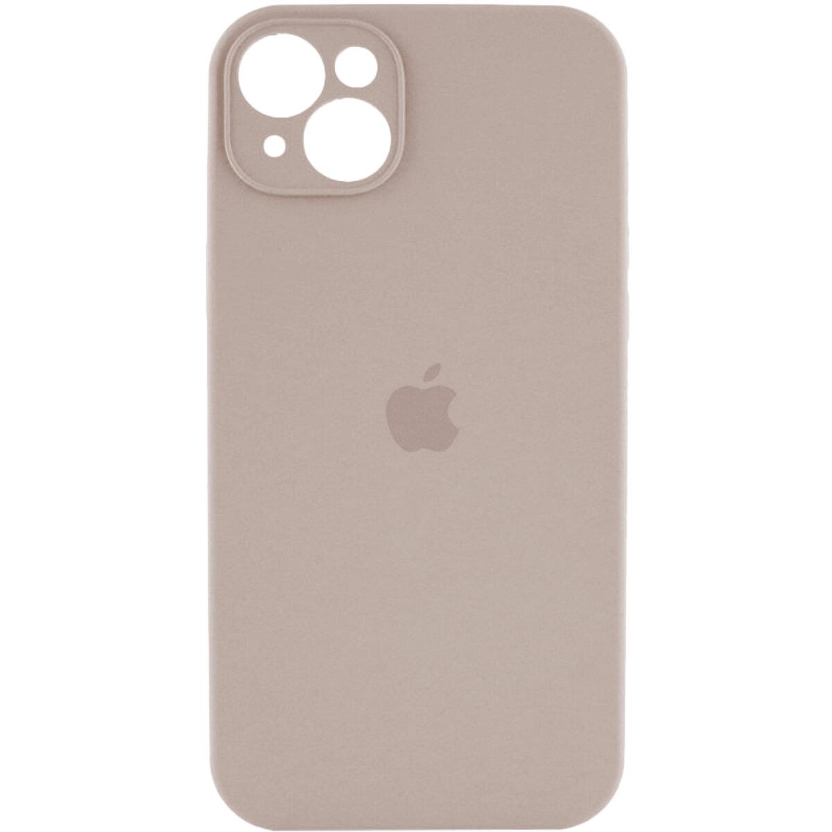 Чохол для iPhone 15 Silicone Full Case Camera Protect, Antique White