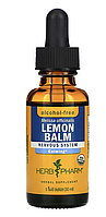 Herb Pharm, Lemon balm, мелисса лекарственная, без спирта, 30 мл (1 жидкая унция)