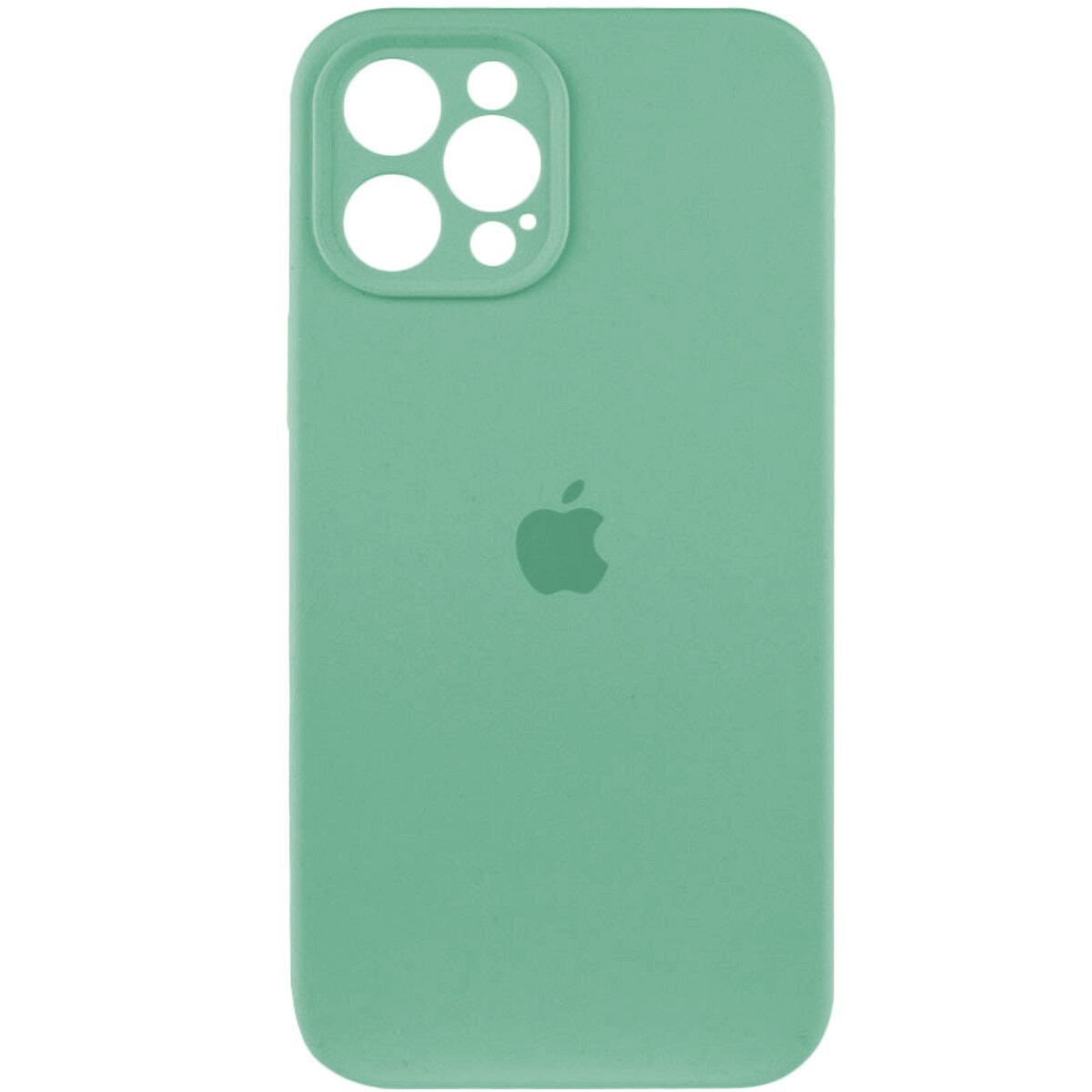 Чохол для iPhone 12 Pro Max Silicone Full Case Camera Protect, Spearmint