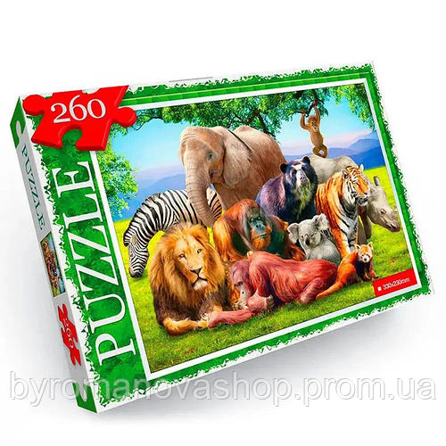 Пазл "Животные Африки" Danko Toys C260-13-07, 260 эл. (ID#2200141635 ...