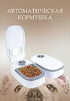 Кормушка поилка Автоматическая с таймером,кормушка для домашних животных 659-3,автопоилка для котов и собакqwr