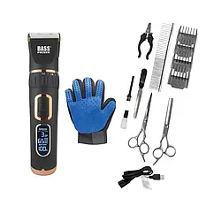 Машинка для стриження собак з дисплеєм і набором аксесуарів Акумуляторна, 6000 об./хв Bass Polska 8567