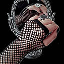Рукавички сітка довгі без пальців мітенки (код p870-black), фото 5
