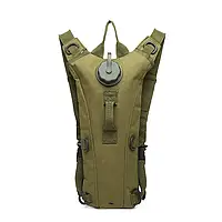 Гидратор-рюкзак KMS питьевая система 2,5 л олива