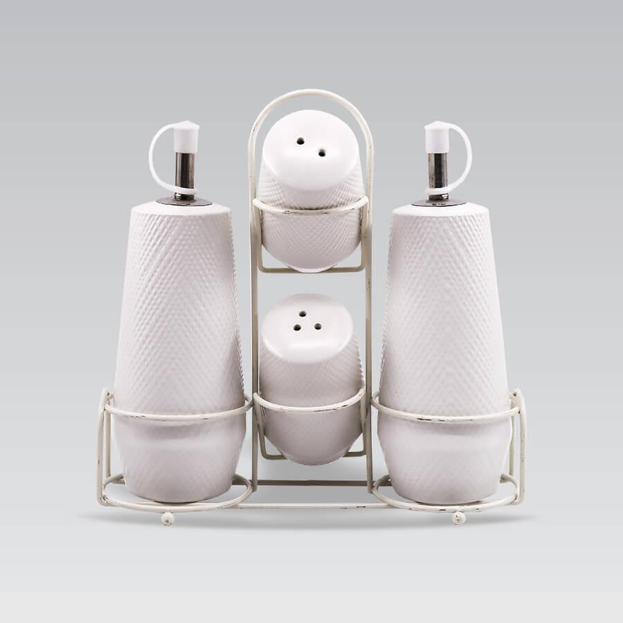 Набір для спецій 5 предметів Maestro MR-20002-04S White