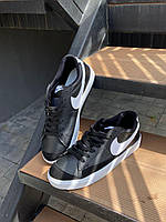 Мужские кроссовки Nike Blazer Low Total Black черные стильные кроссовки nike мужская обувь летняя обувь