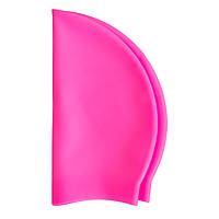 Шапочка для плавания Розовая Silicone Swim Cap, силиконовая шапочка для плавания, плавательная шапочка (ЮА)