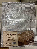 Кухонна скатертина вінілова для столу на тканинній основі 140х220 см