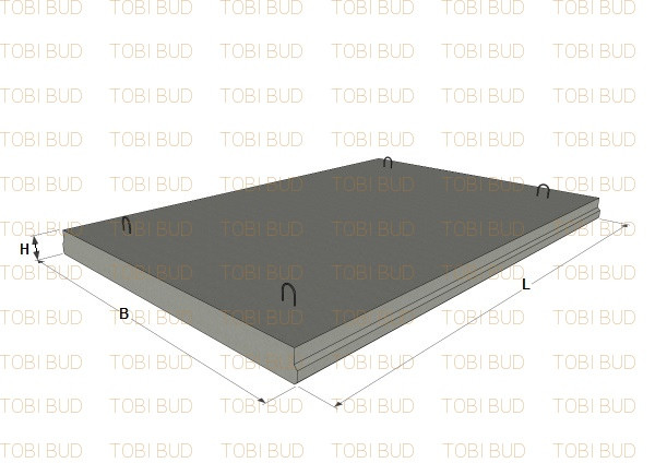 ПТ 12.5-13-13 Плити плоскі залізобетонні, фото 1