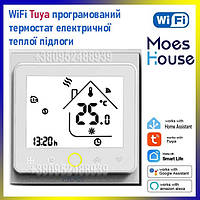 Moes Tuya Smart WiFi програмований термостат електричної теплої підлоги з датчиком температури BHT-002-GB (16A)