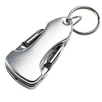 Брелок мультитул 6 в 1 Серый, мужской брелок для ключей, универсальный брелок | брелок на ключі (ЮА)