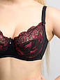 Бюстгальтер Finikin (51 25E), колір Чорно-Червоний, розмір 80E, фото 2