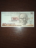 Банкнота Бразилии 50 крузадо 1990 года Прес