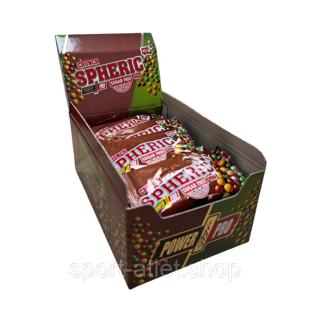 Замінник харчування Power Pro Spheric Sugar Free, 24*45 грам Crunch