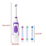 💙Електрична зубна щітка зі змінними насадками Electric ToothBrush BR00072 Синя, фото 9