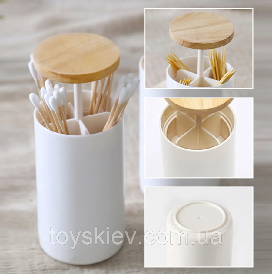 Бокс для вушних паличок і зубачок Bathlux, 7 кольорів, фото 1