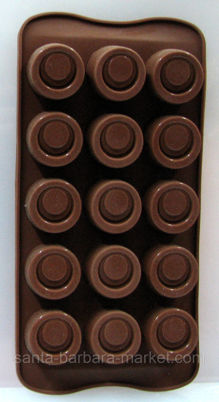 Силіконова форма для цукерок з 15-ти "круглі" №15442