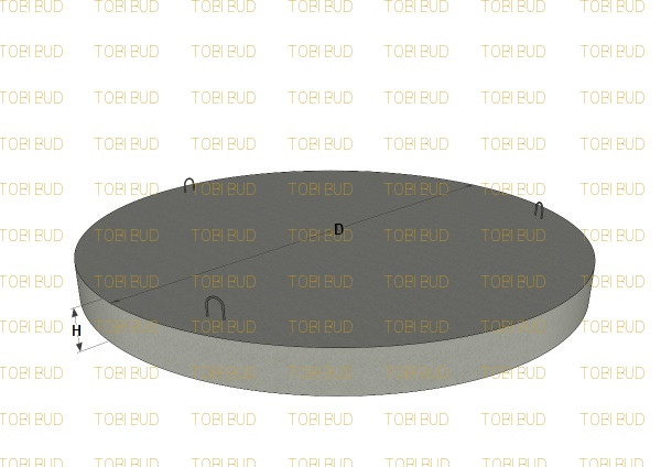 ПН 30 Плита днища колодязьна, фото 1