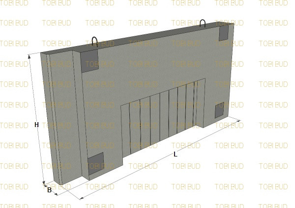 КС1 (ПС21.11.2) Плита стінова, фото 1