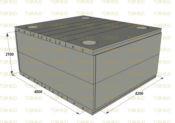 Теплокамера залізобетонна ТК-10, фото 1