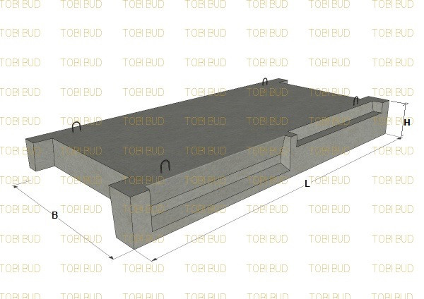 2ЛП25.12-4к Площадка сходова залізобетонна, фото 1