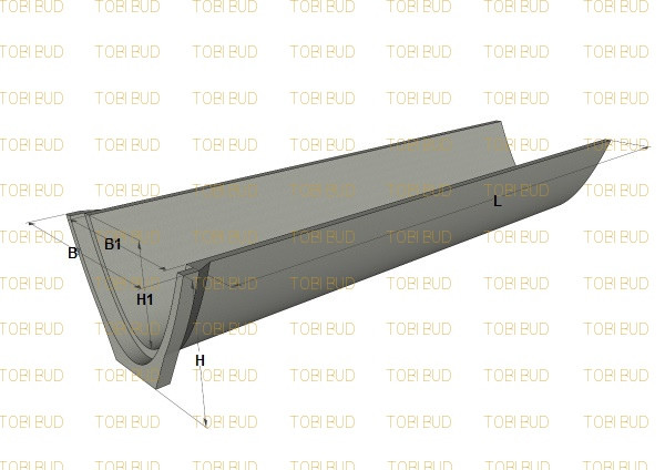 ЛР-10 (параболічний для каналів зрошувальних систем) Лоток (5980х1674х1000), фото 1