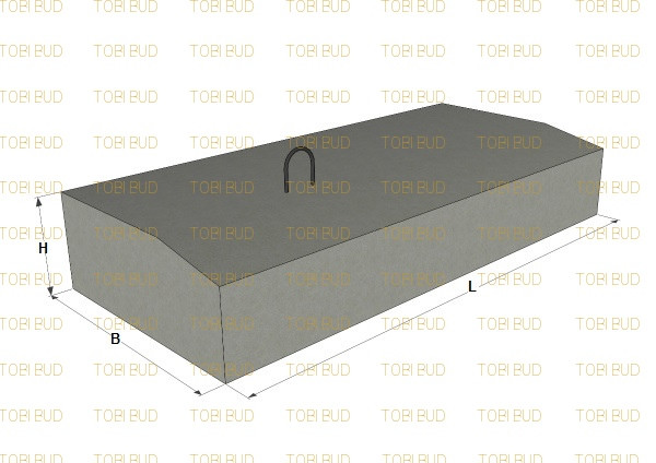 Блок бетонний водовідвідний Б-5, фото 1