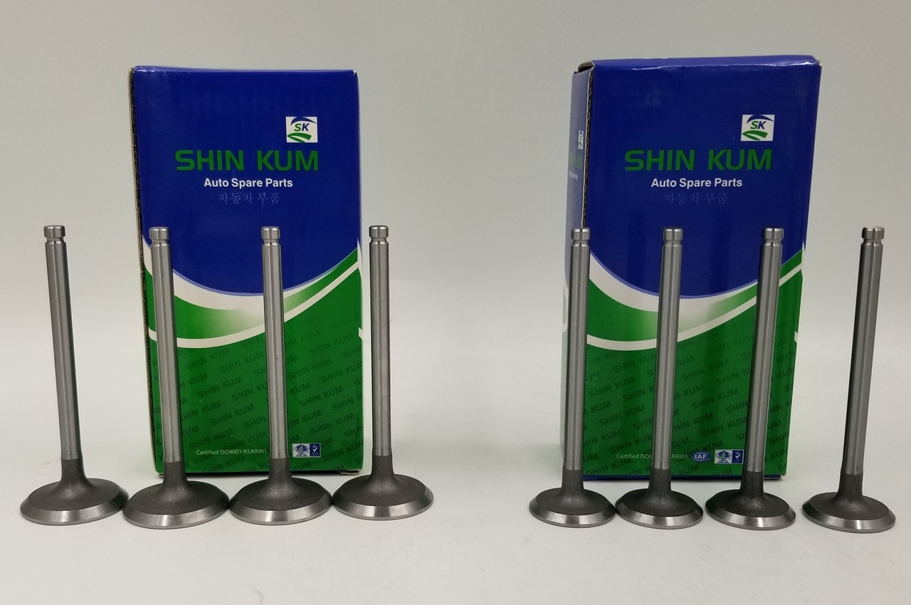 Клапана Ланос 1,5 (комплект 8-шт, впускні + випускні) Shin Kum Корея, фото 1