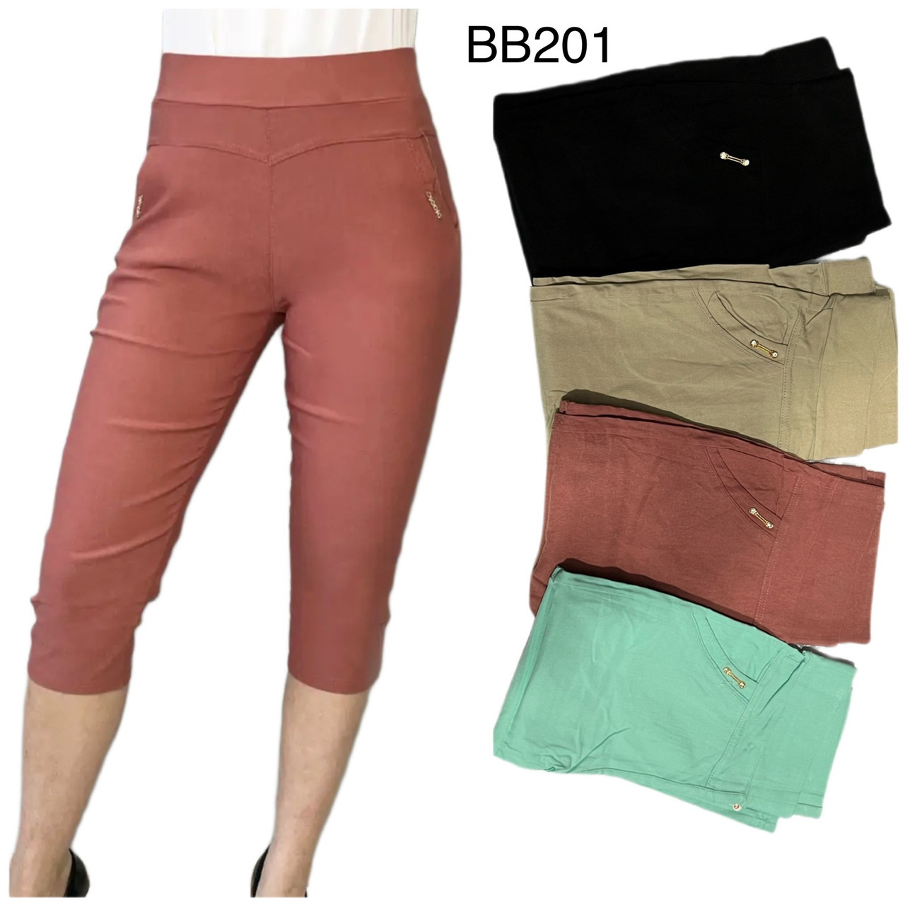 Бриджі жіночі бавовна розмір батал М-2XL (46-54) різні розміри (від 5 шт.)